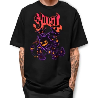 Camiseta Algodão Anime Ghost Poke Shadow Estampado Camisa Fio 30.1 IC