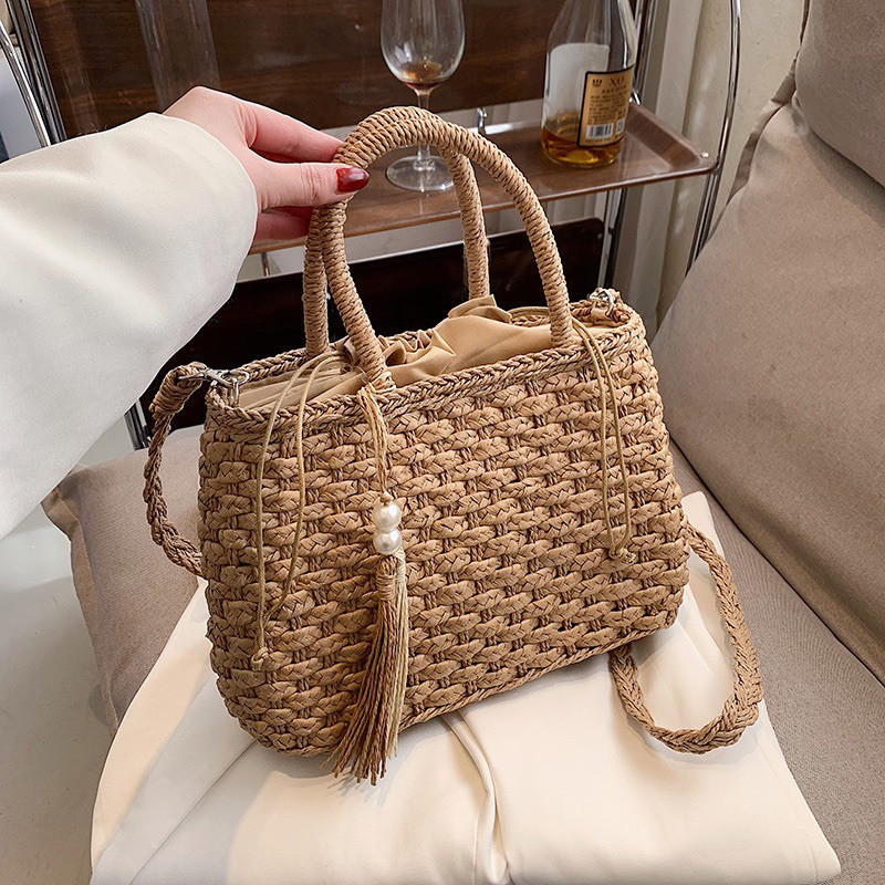 Bolsa de Palha Praia Feminina com Alça Leve e Estilosa para qualquer ...