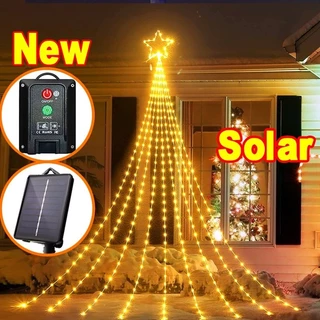 [Estoque Pronto] Ligyetor 4M/198LED Árvore Cascata Luz De Natal Decorações Star String Lights for Fairy Icicle Light Garden Wedding