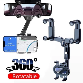 [Escolha De Valor] Suporte De Telefone Espelhado Retrovisor No Montagem Do Carro Para Celular Móvel Giratório Ajustável