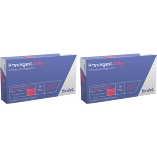 Prevegest 5mg - 12 Comprimidos - Biovet - 2 Unidades