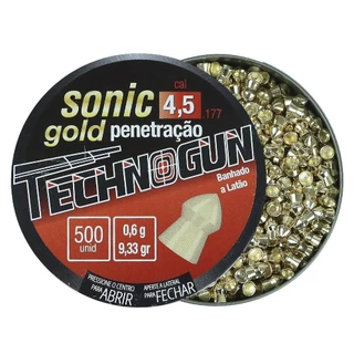 CHUMBINHO TECHNOGUN SONIC GOLD PENETRAÇÃO 9,33GR 500UN. 4.5MM
