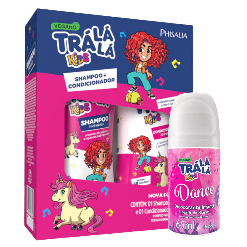 Kit Tra La La Menina (Shampoo + Condicionador + Desodorante) | Shopee ...