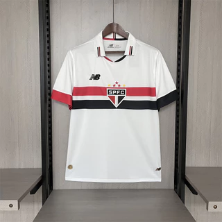 Camisa De Futebol 24/25 S-P Saint Paulo Home Homem Camisa Esportiva Branca PEMM