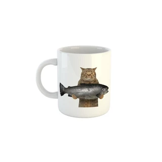 Caneca Gato Pescador Meme