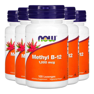 Kit 5x Vitamina B-12 1mg Metilcobalamina Now 100 Past Importado /Made in Usa