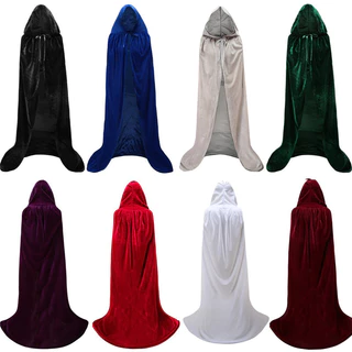 2022 Halloween veludo manto com capuz Mago Capa bruxa blusão fino xale médio grosso traje de palco