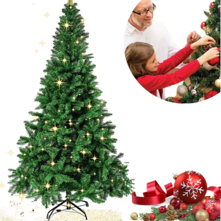Arvore Natal 150cm 320 Galhos Luxo Cheia Premium Base Ferro