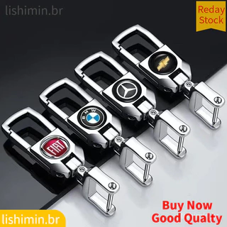 Universal 360 ° Girar Chaveiro De Carro Em metal 3D em Oferta na Shopee