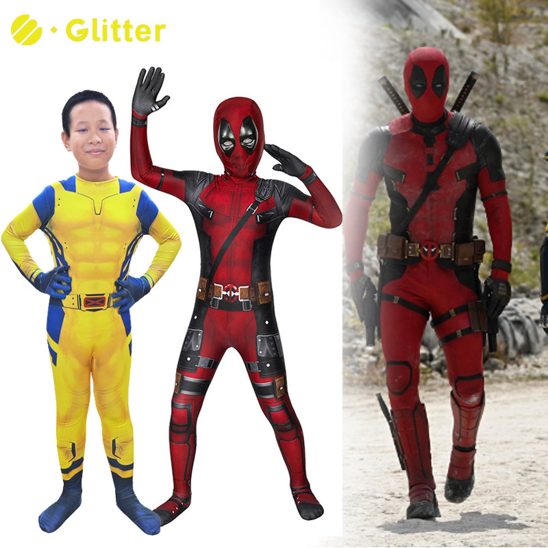 2024 Filme Super-Herói Deadpool E Wolverine Cosplay Traje Para Adultos ...