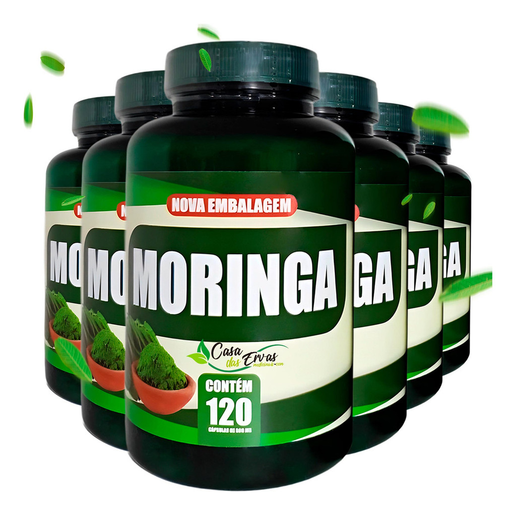Kit C/6 Extrato De Moringa 120 Cápsulas - 500mg
