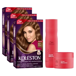 KIT TRIO Koleston Colr Chocolate 67 55g + Tratamento