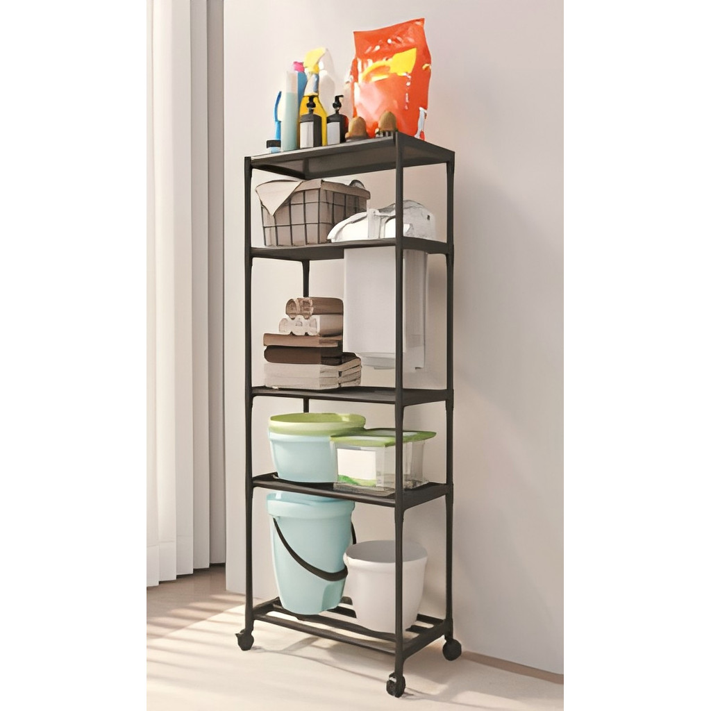 Estante Multiuso Em Metal Prateleira Armazenamento Móvel Organizadora De Banheiro Cozinha 5/6 Camadas