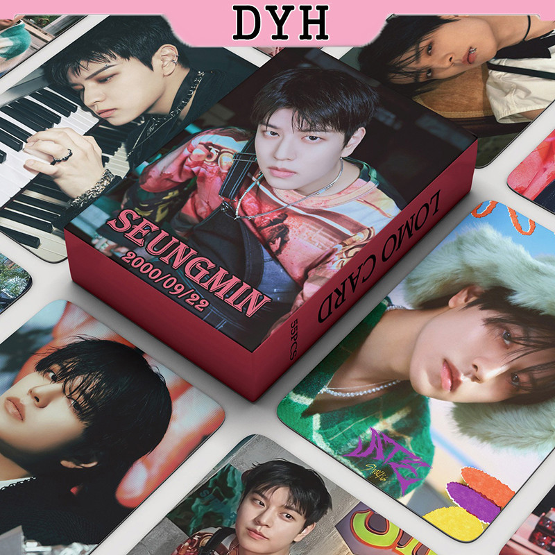 55pcs/box Stray Kids Seungmin Photocards ATE Álbum KPOP LOMO