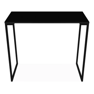 Bancada Industrial Ferro Aparador 90 cm Base e Tampo Preto