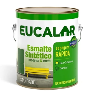 Tinta Esmalte Eucalar Brilhante Platina 3,6 Litros em Oferta na Shopee