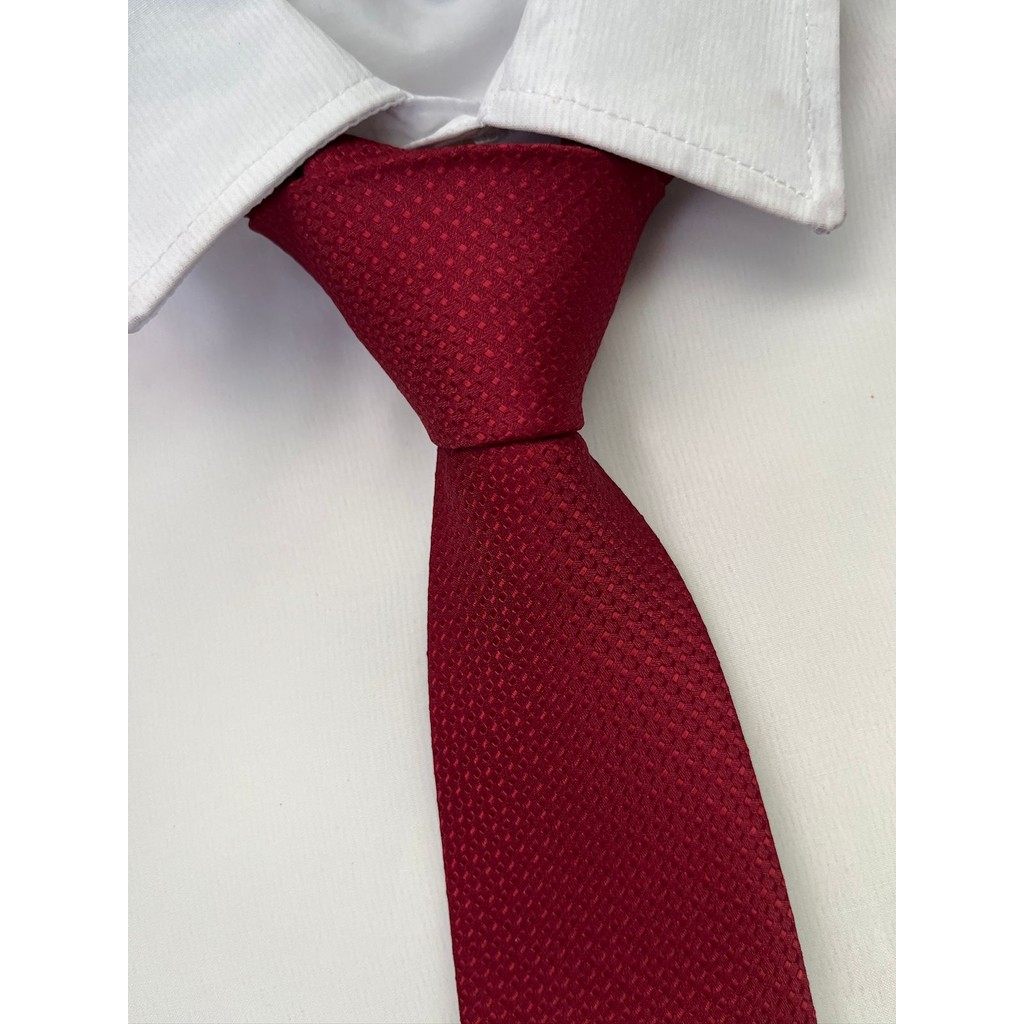 Gravata Semi Slim Vermelha - 2400 Fios