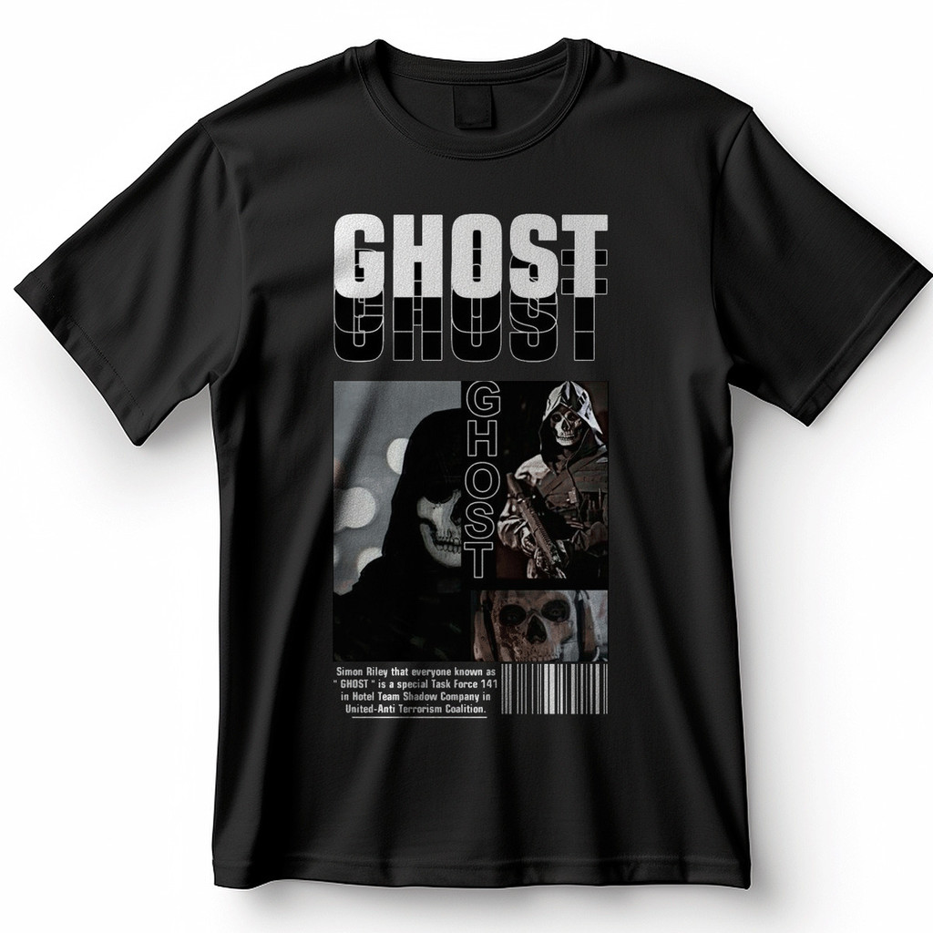 Camiseta Call Of Duty Ghost Simon Riley Collage Game Blusa Camisa 100% ...