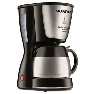 Cafeteira Elétrica Mondial Dolce Arome Thermo para 24 Xícaras 800W Preto/Inox 220V - C-33JT-24X em Oferta na Shopee