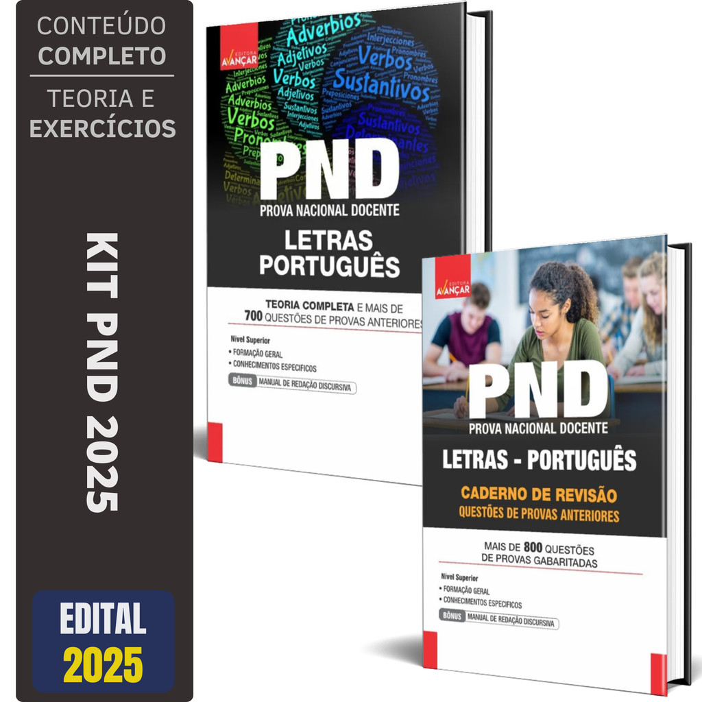 Kit Apostila PND 2025 - Português + Caderno De Revisão E Provas ...