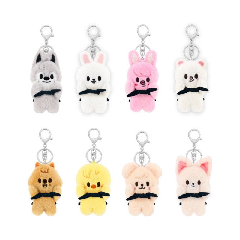 Stray Kids SKZOO Ímã Boneca de Pelúcia Ídolo Kpop Chaveiro Magenta