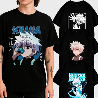 Camiseta Básica Anime Hunter x Hunter Killua Camisa 100% Algodão Streetwear Temos Plus Size Lançamento - Envio Rápido