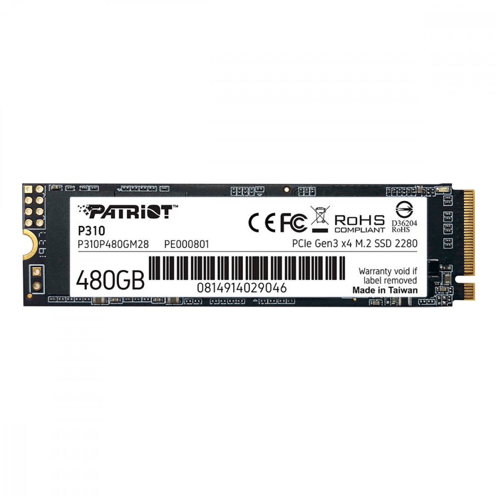 SSD Patriot P310 480GB M.2 2280 NVMe 1700Mb/s - P310P480GM28