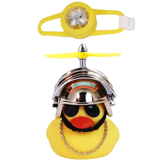 Pato Malandro Enfeite Guidao Bike Bicicleta Som Buzina Luz Sinalizaçao Patinho Cordao Oculos Capacete Malandragem Passeio Saida Decoraçao Engraçada