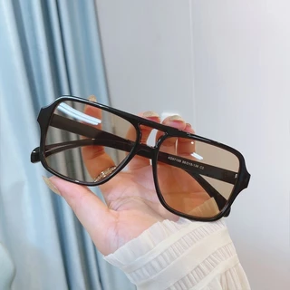 Pontes Duplas Óculos De Sol Quadrados De Tamanho Superior Mulher Retro Gradient Eyewear UV400 Designer Vintage