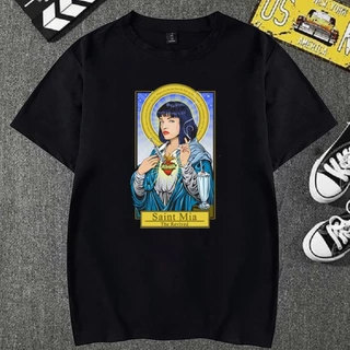 Camiseta Basica Camisa Saint Mia Filme Pulp Fiction Tempo de Violencia Vintage Moda Unissex