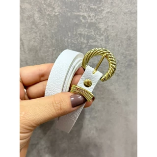 Cinto Feminino Fino Sabrina Com Detalhe Da Fivela Em Espiral