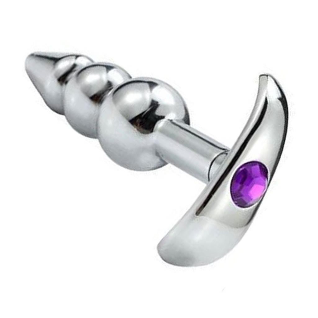 Plug Anal de Aço Escalonado com Pedra Brilhante Inoxidável