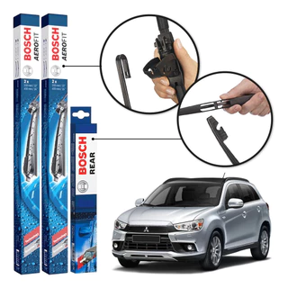 Kit Limpador Parabrisa Diant + Tras Bosch Asx 2011 A 2018