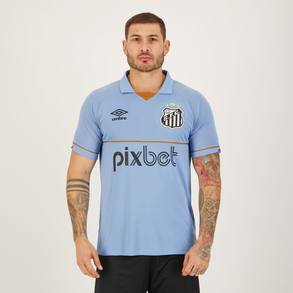 Camisa Umbro Santos Goleiro 2023 Azul