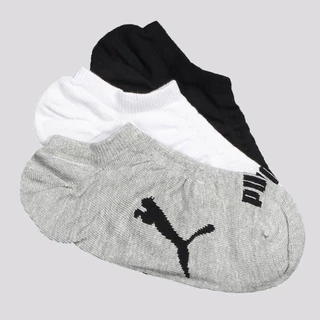 Kit Meia Puma Sapatilha 3 Pares Feminina Preta Bra