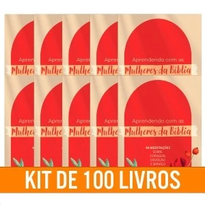 Kit de Evangelismo - 100 livros Palavras de Vida -Lições de Fé das Mulheres da Bíblia