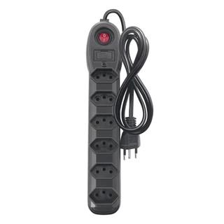 Filtro de Linha Megatron 6 Tomadas 3 x 0,75mm 10A Cabo 1m SM Preto em Oferta na Shopee