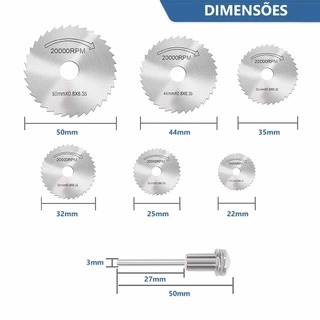 Kit Mini Disco Serra Circular Micro Retifica Furadeira Profissional