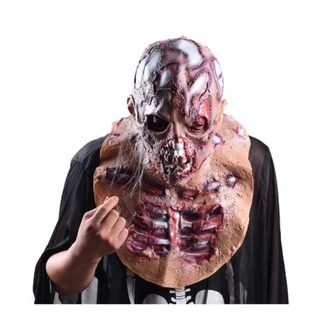 Máscara Fantasia Realista Látex Halloween The Walking Dead Zumbi Costela