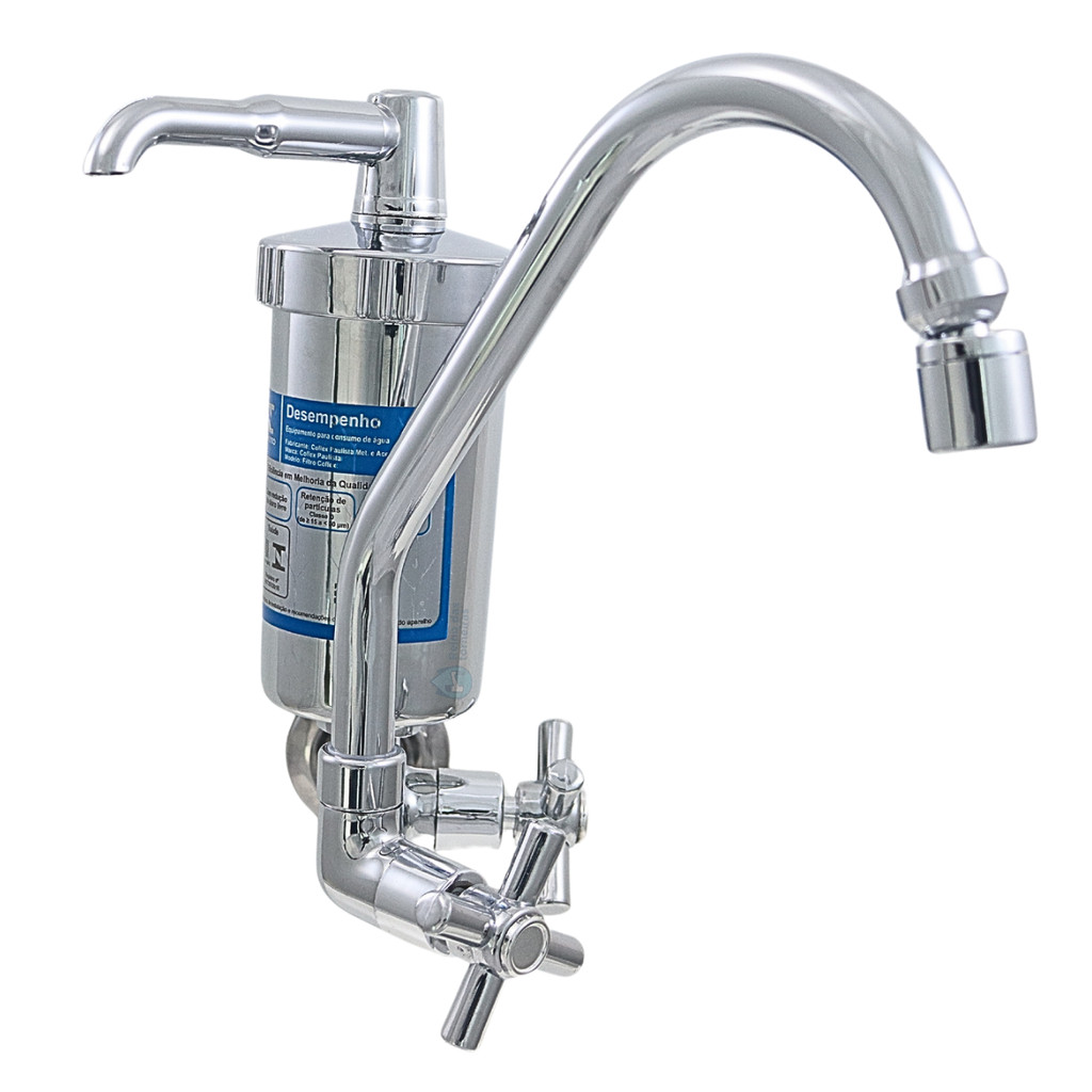 Torneira Gourmet de Parede com Filtro C34 Tubo Inox Multidirecional ...