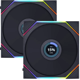 Kit com 2 Cooler Lian Li UNI FAN TL LCD 120 RGB Preto 120mm