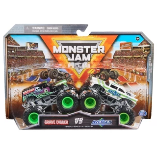 2 Carrinhos Grave Digger vs Avenger 1:64 - Monster Jam