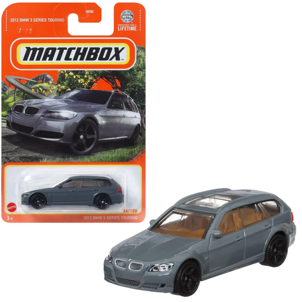 Matchbox 2012 BMW 3er Touring Auto | Grau, Maßstab 1:64 | Modellauto Ca. 7,5 Cm | Sammlerstück Oder Spielzeug | Robust Mit Beweglichen Rädern