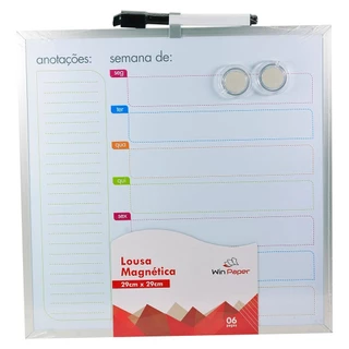 Lousa Magnética Dias da Semana com Caneta e Imã 29Cm em Oferta na Shopee