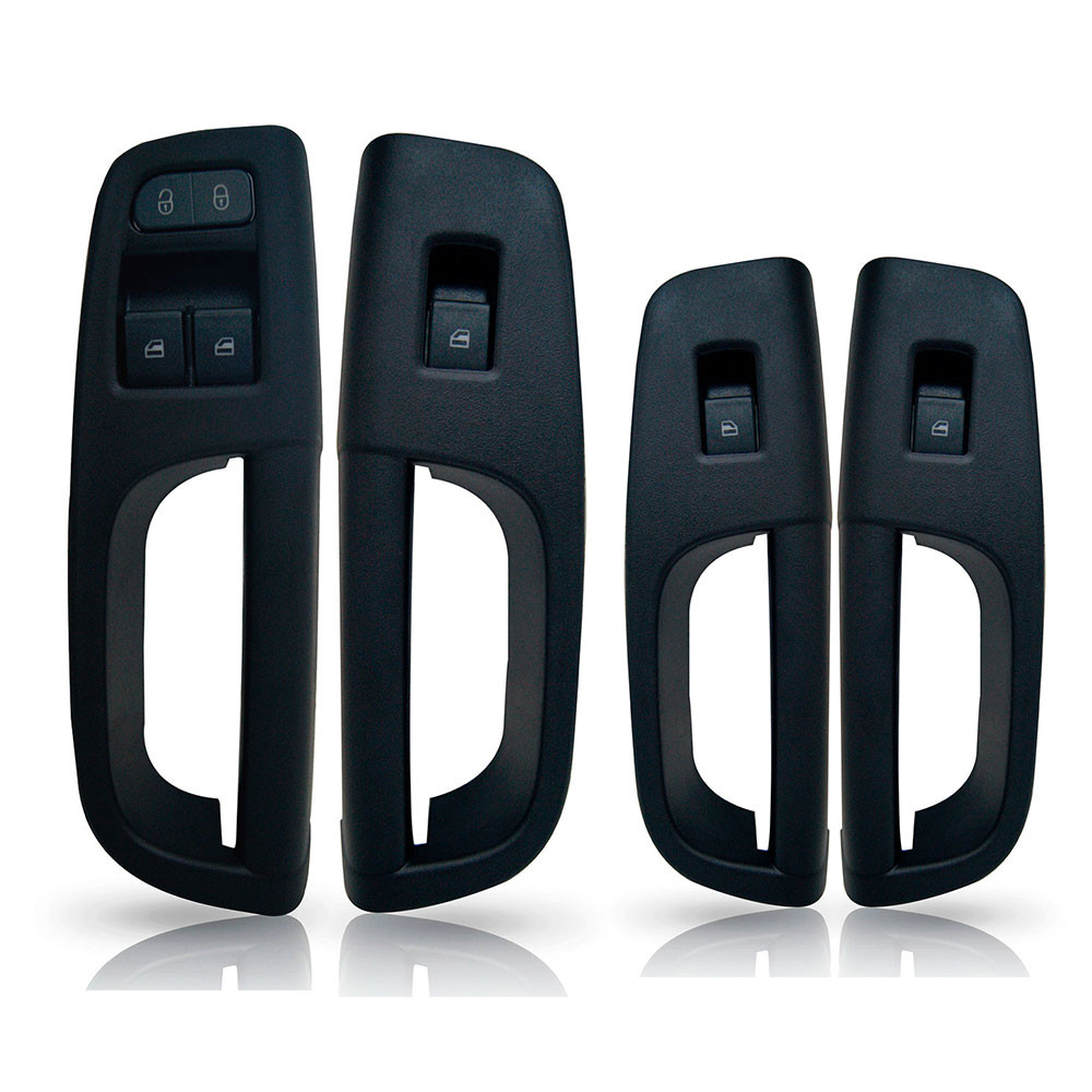 Molduras Com Interruptor Do Gol G5 Completo Preta