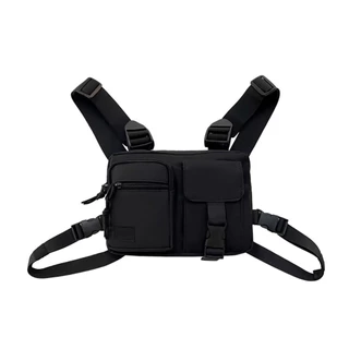 Bolsa Peitoral Colete Esportivo Multifuncional Ajustável Pochete Resistente