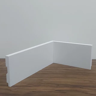 Rodapé de Poliestireno 7cm de Altura Branco Liso POR METRO - Formix 3D