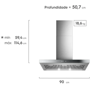 Coifa de Parede Electrolux 90cm Inox Home Pro CE9HP em Oferta na Shopee