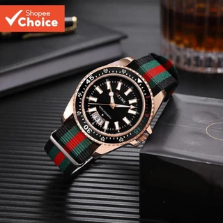 Novo Relógio Unissex Moderno : Luxuoso Quartzo Com Pulseira De Nylon Calendário E Ponteiro Luminoso Para Negócios Lazer