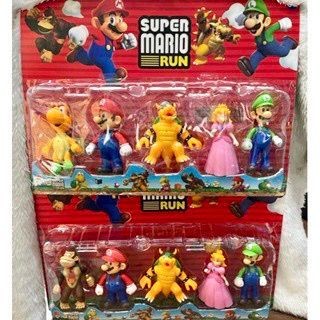 Kit Cartelado 5 Bonecos Super Mário Bros Nintendo Personagens Infancia Nostalgia Brinquedo Infantil em Oferta na Shopee
